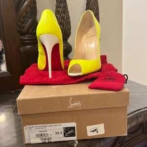 Christian Louboutin Youpi 120 Fluo Mat/Jazz Calf H/T Size 3…